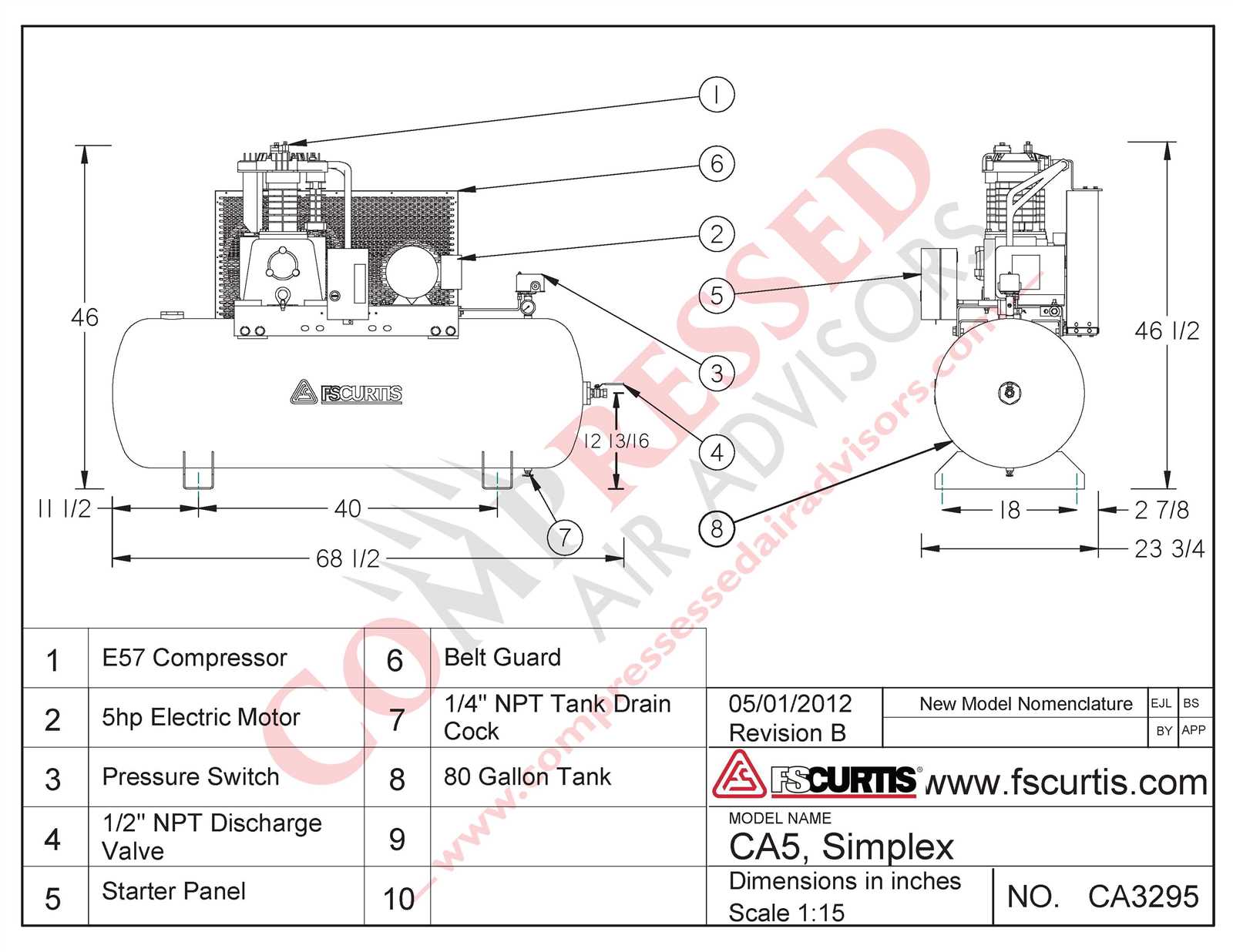 curtis air compressor parts diagram