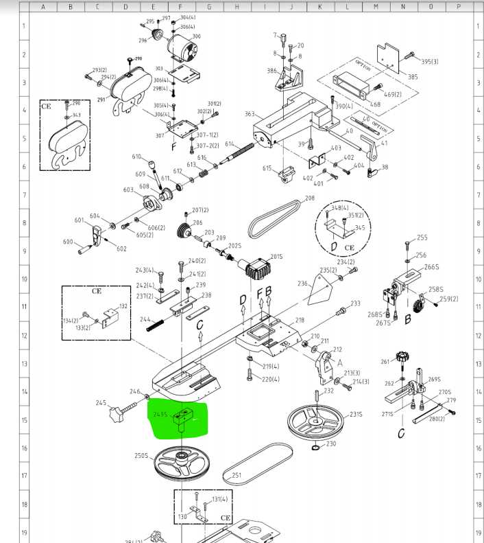 delta band saw parts diagram