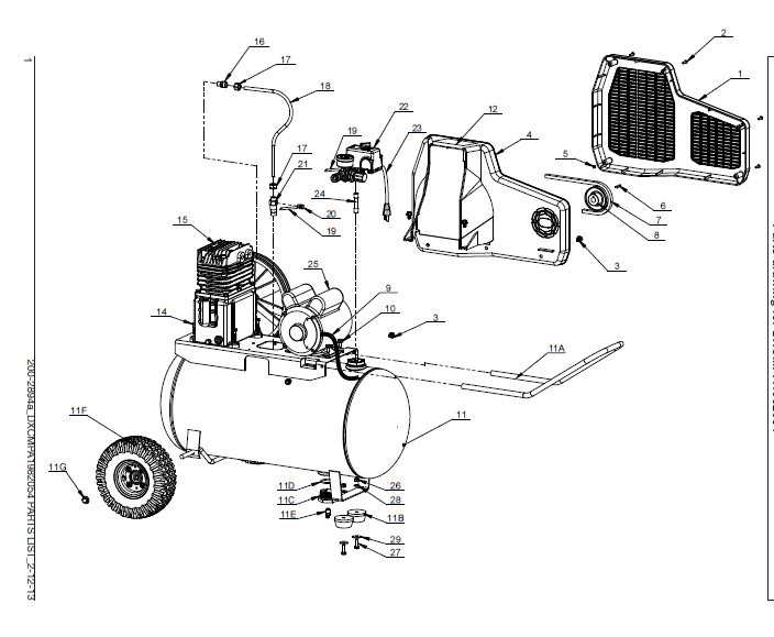 dewalt air compressor parts diagram