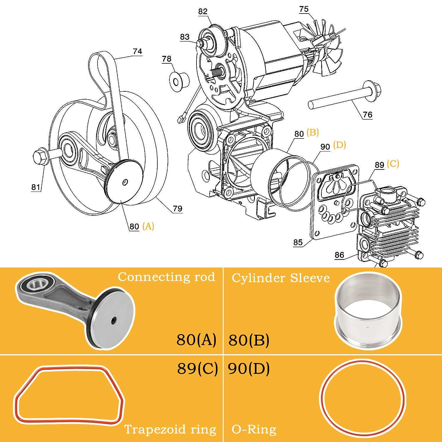 dewalt air compressor parts diagram