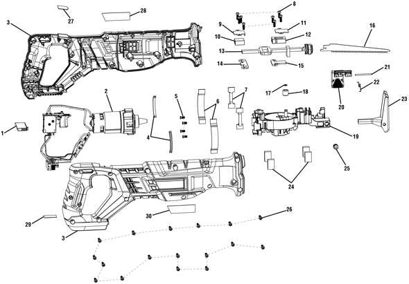 dewalt reciprocating saw parts diagram