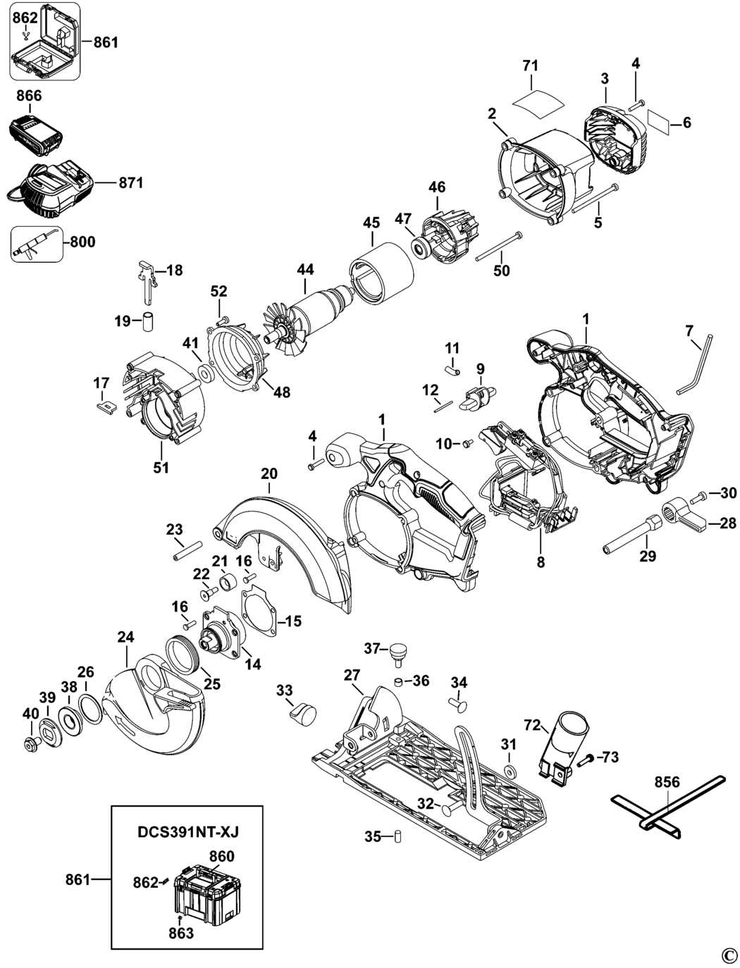 dewalt table saw parts diagram