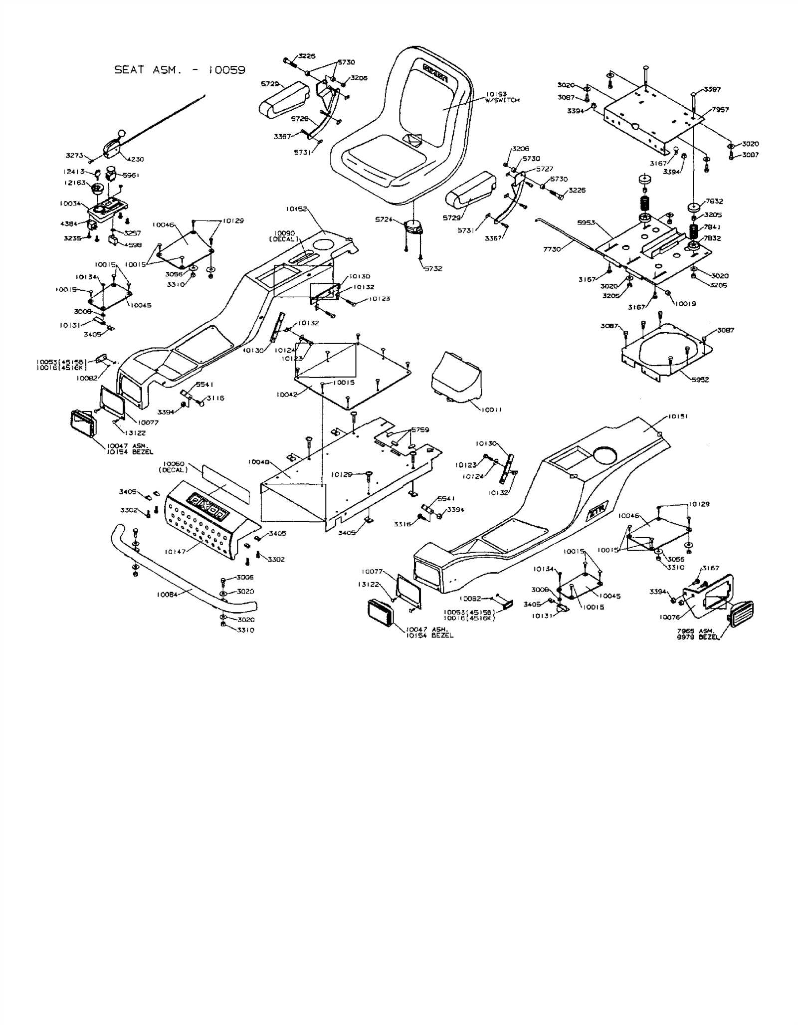 dixon ztr mower parts diagram