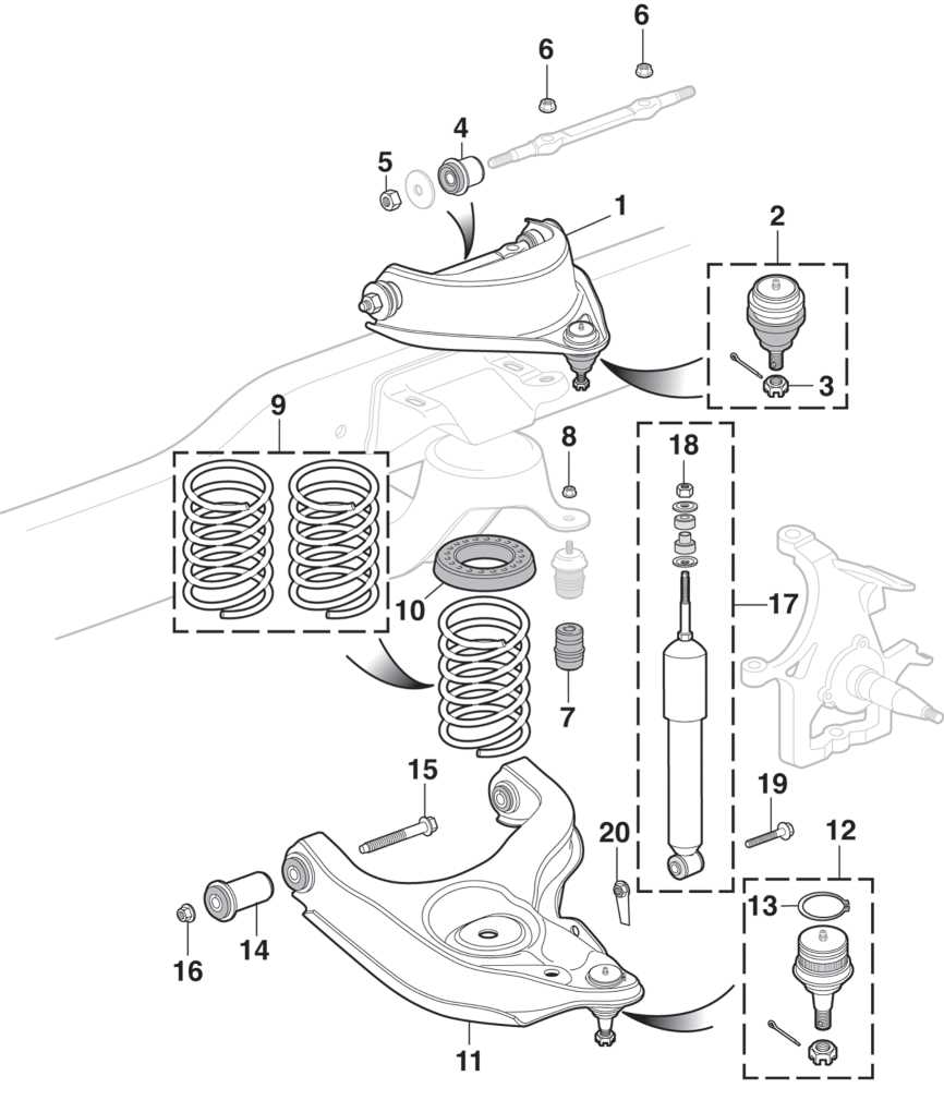 dodge ram 1500 4x4 front end parts diagram