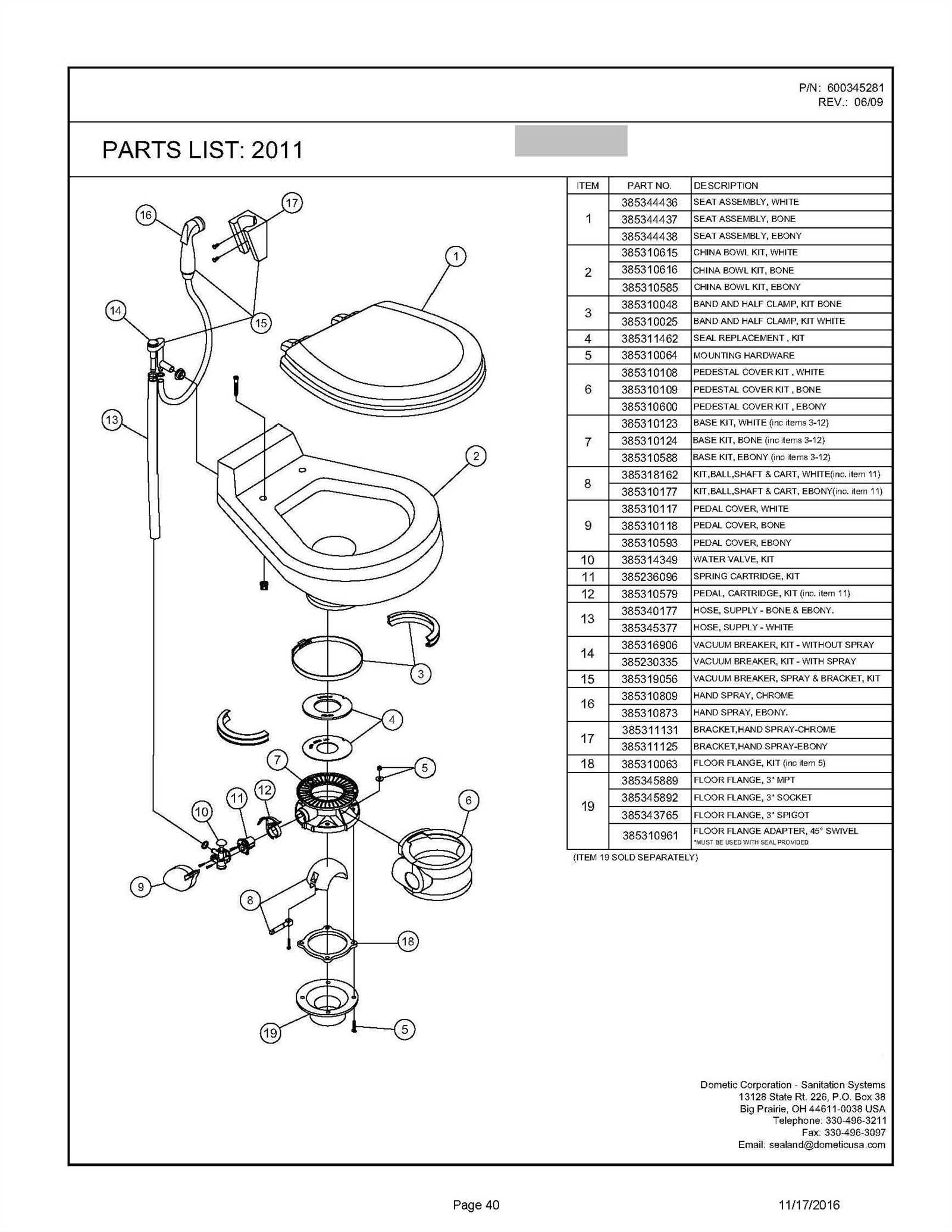 dometic 310 parts diagram