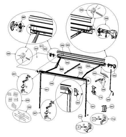 dometic 9200 power awning parts diagram