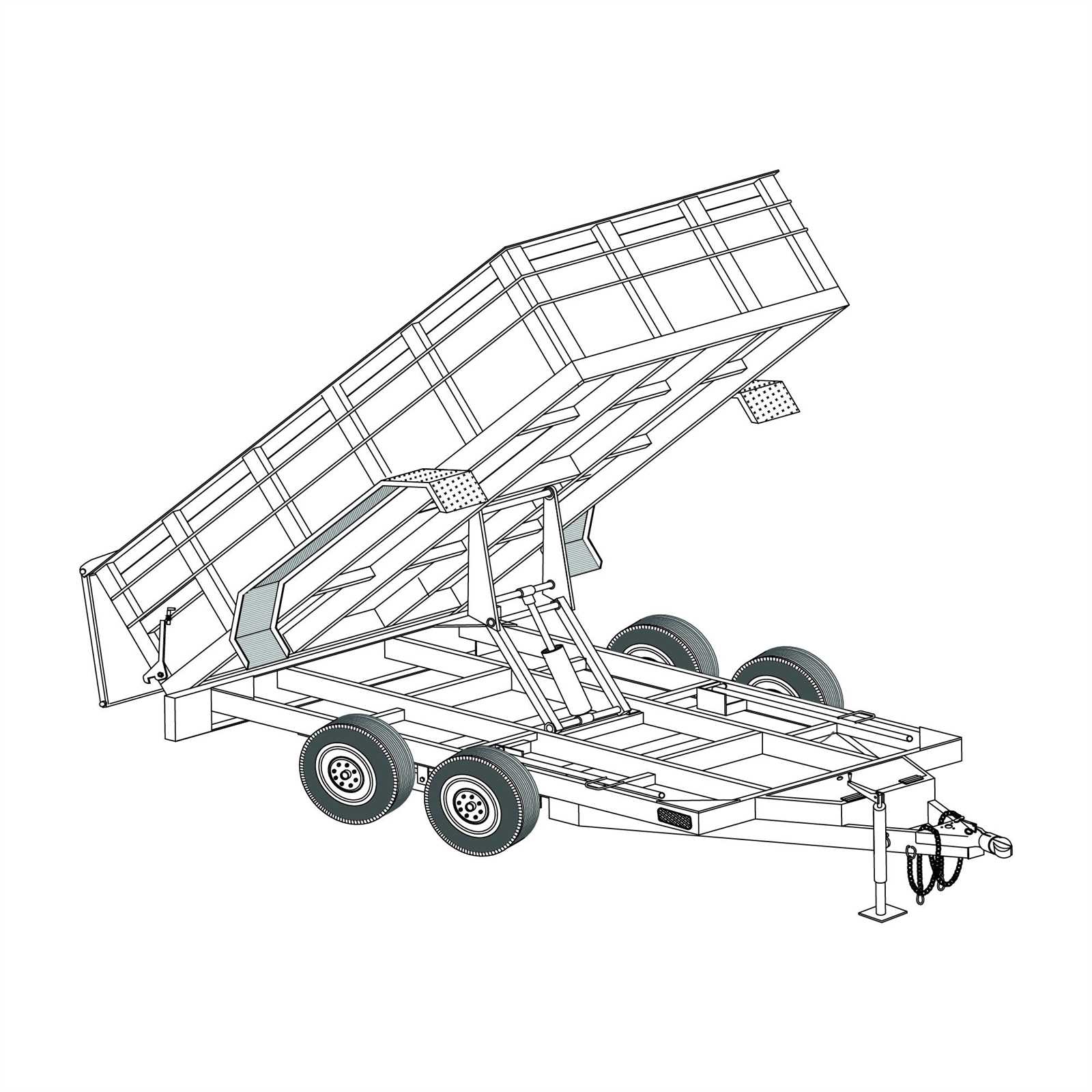 dump trailer parts diagram