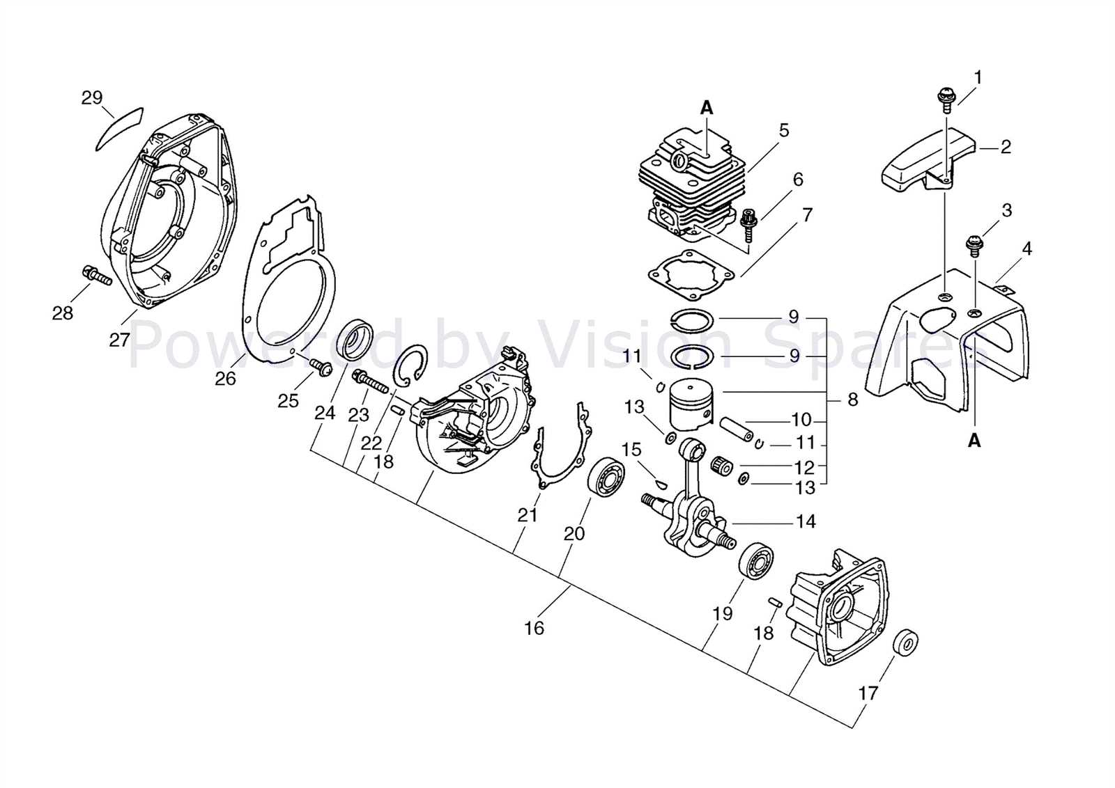 echo string trimmer parts diagram