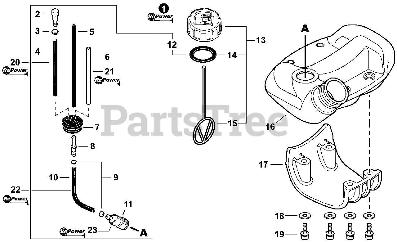 echo string trimmer parts diagram