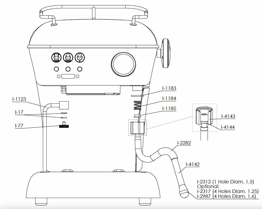 espresso machine diagrams parts