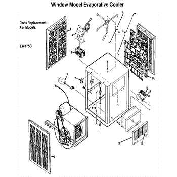 evaporative cooler parts diagram