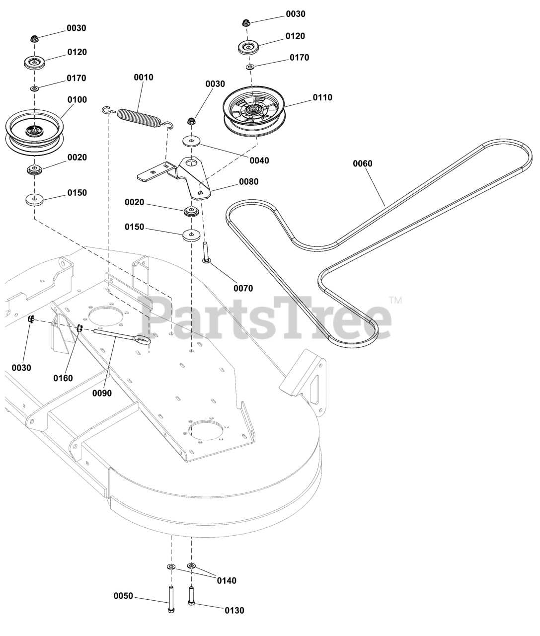 ferris mower deck parts diagram