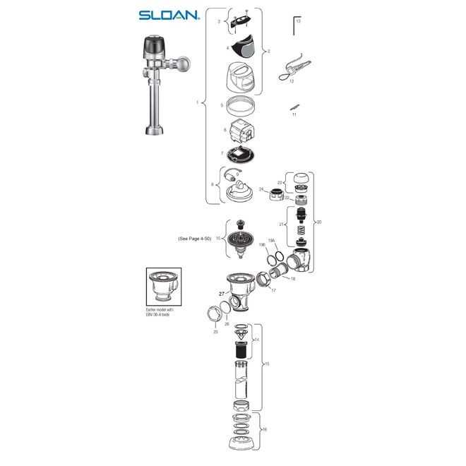 flushometer parts diagram