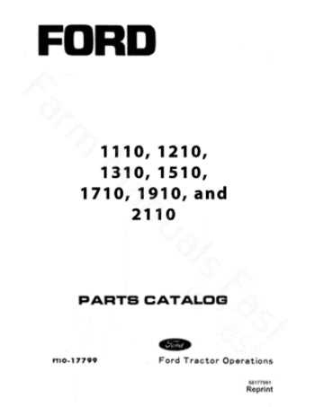 ford 1910 tractor parts diagram