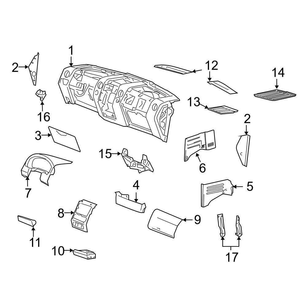 ford f 150 interior parts diagram