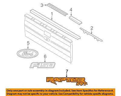 ford tailgate parts diagram