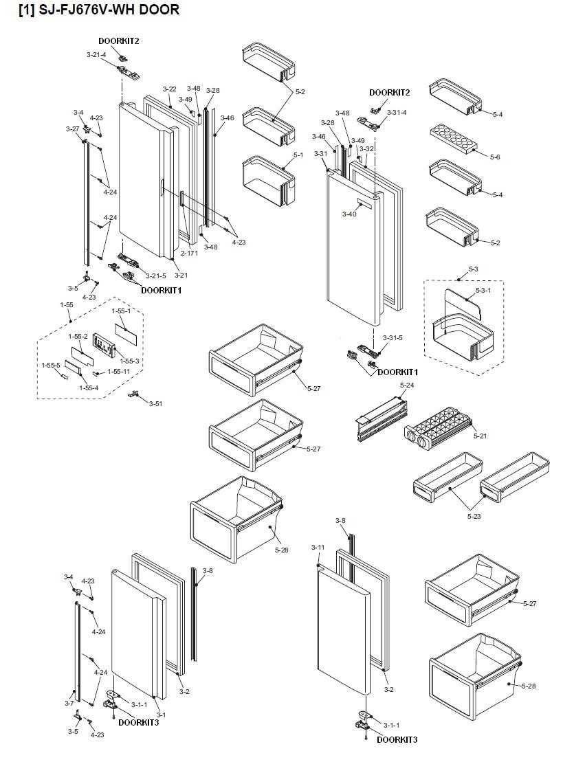 fridge parts diagram