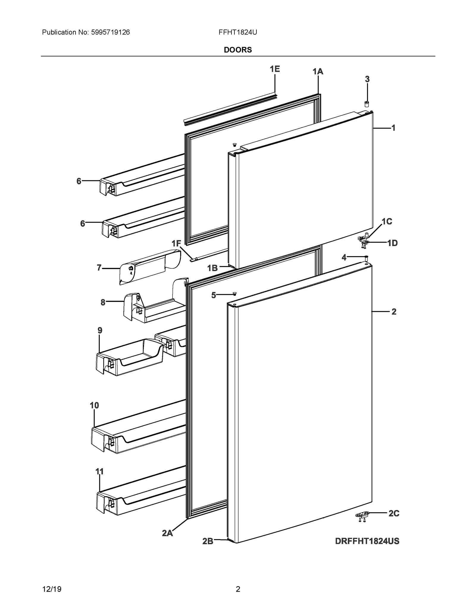 frigidaire gallery parts diagram