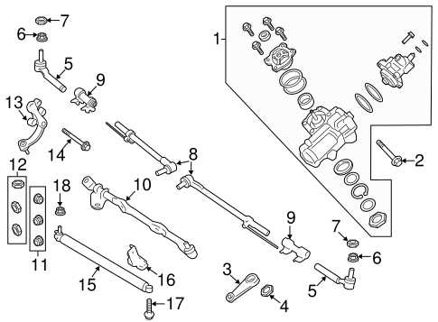 front end f250 steering parts diagram