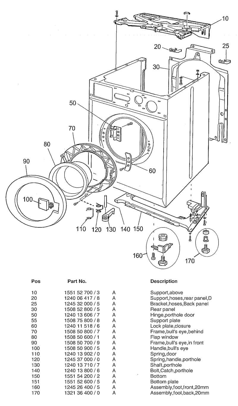 front load washer parts diagram