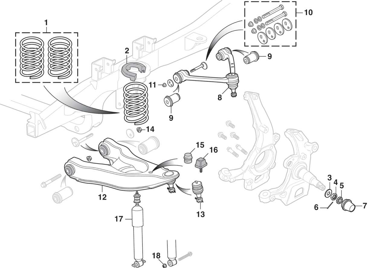 front suspension ford f350 front end parts diagram