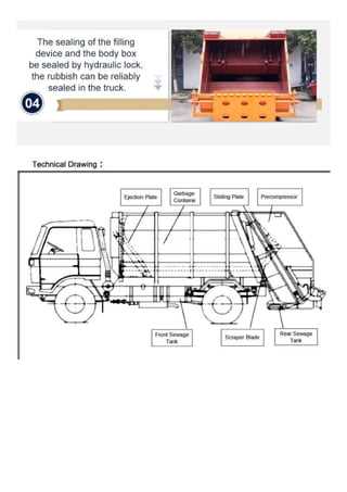 garbage truck parts diagram