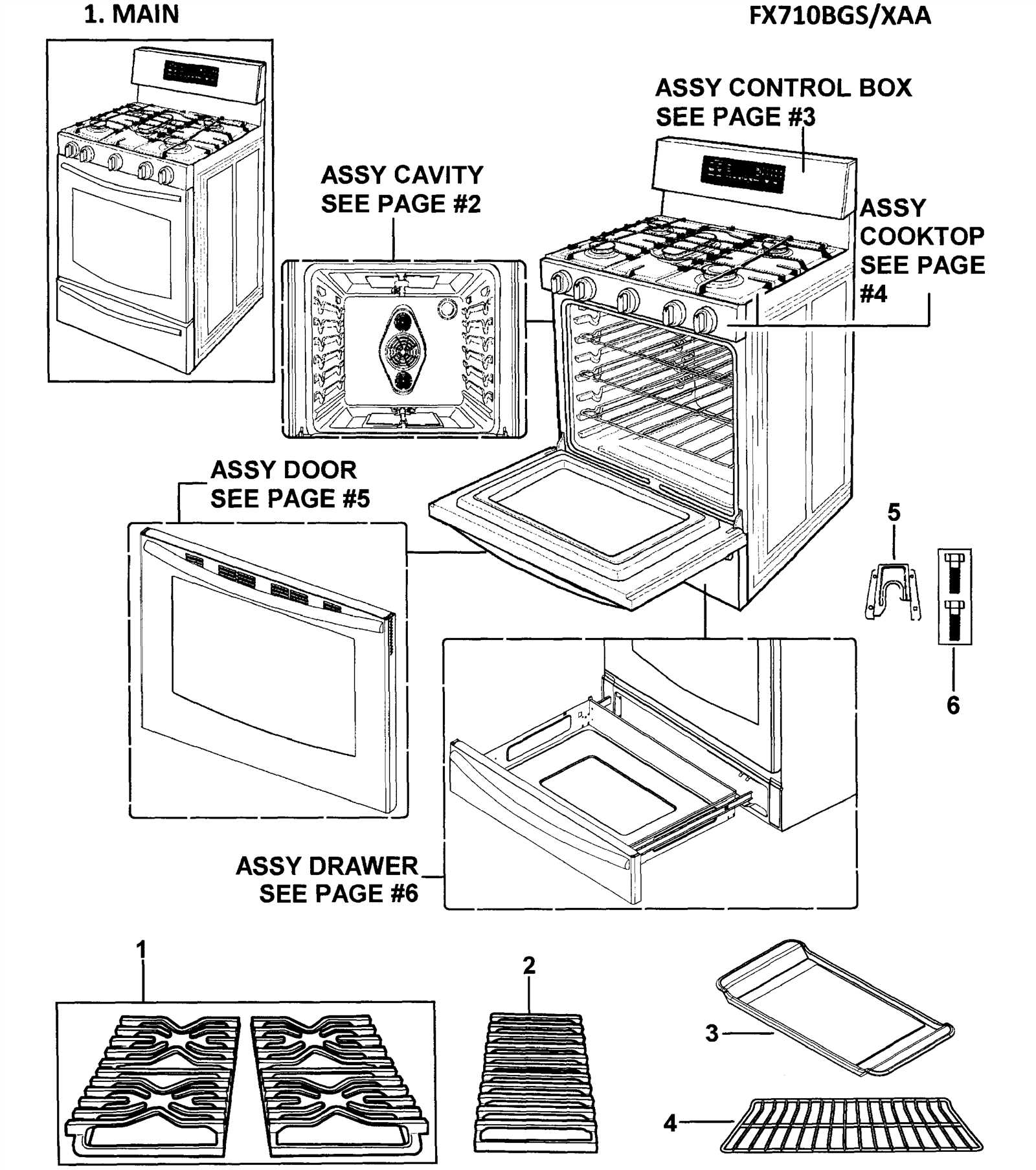 gas oven parts diagram