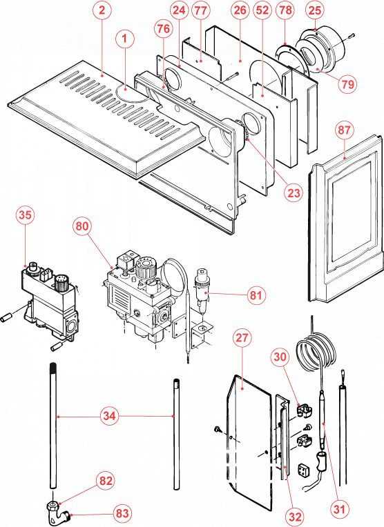 gas stove parts diagram