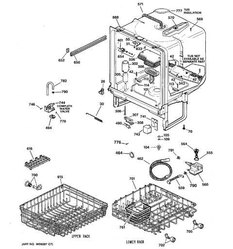 ge nautilus dishwasher parts diagram