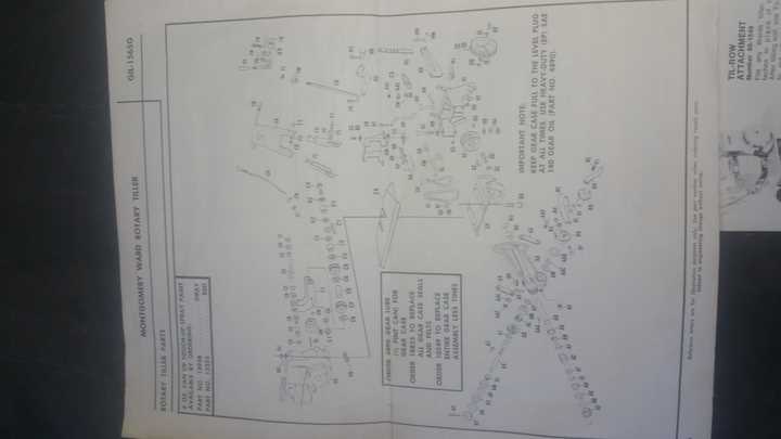 gilson 1580 tiller parts diagram