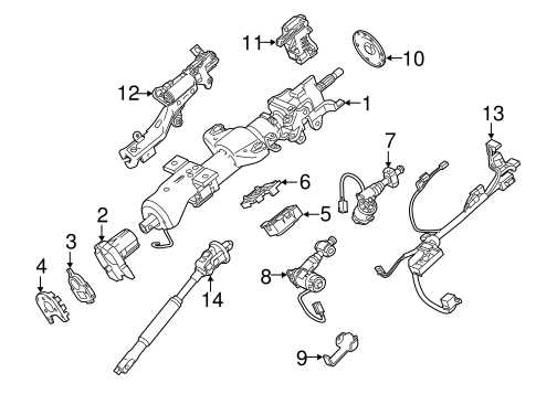 gm steering column parts diagram