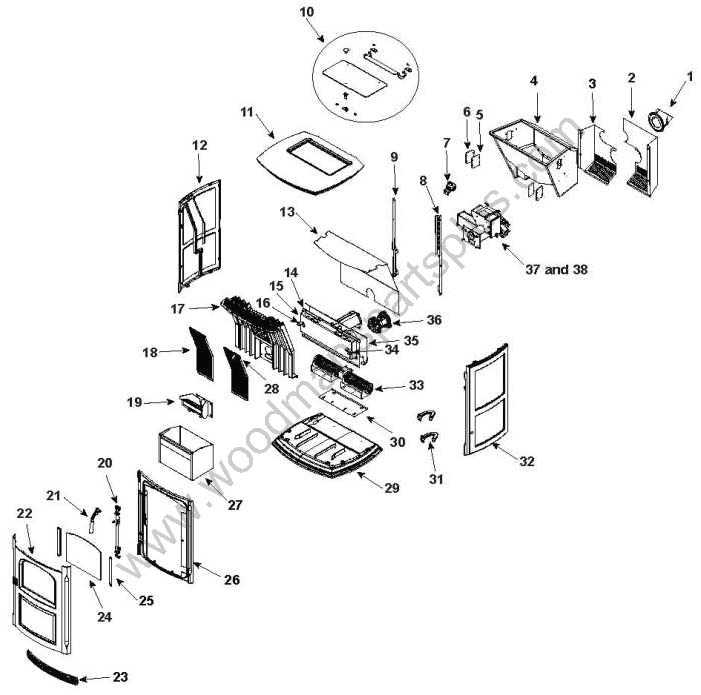 harman pellet stove parts diagram