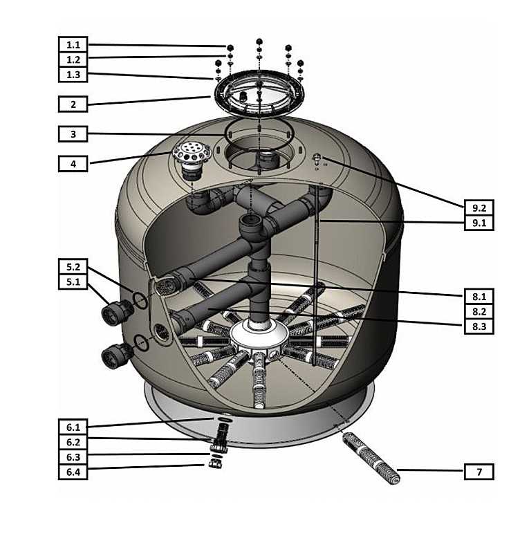 hayward pool filter parts diagram