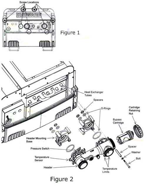 hayward pool heater parts diagram