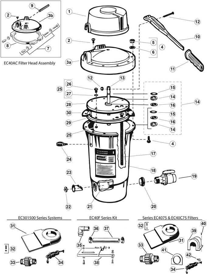 hayward pool sand filter parts diagram