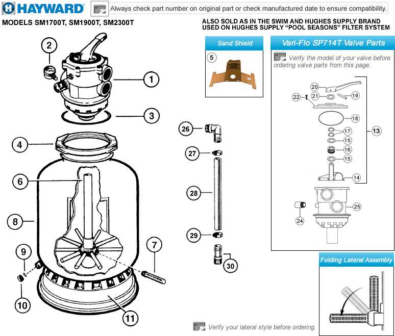 hayward sp715xr50 parts diagram