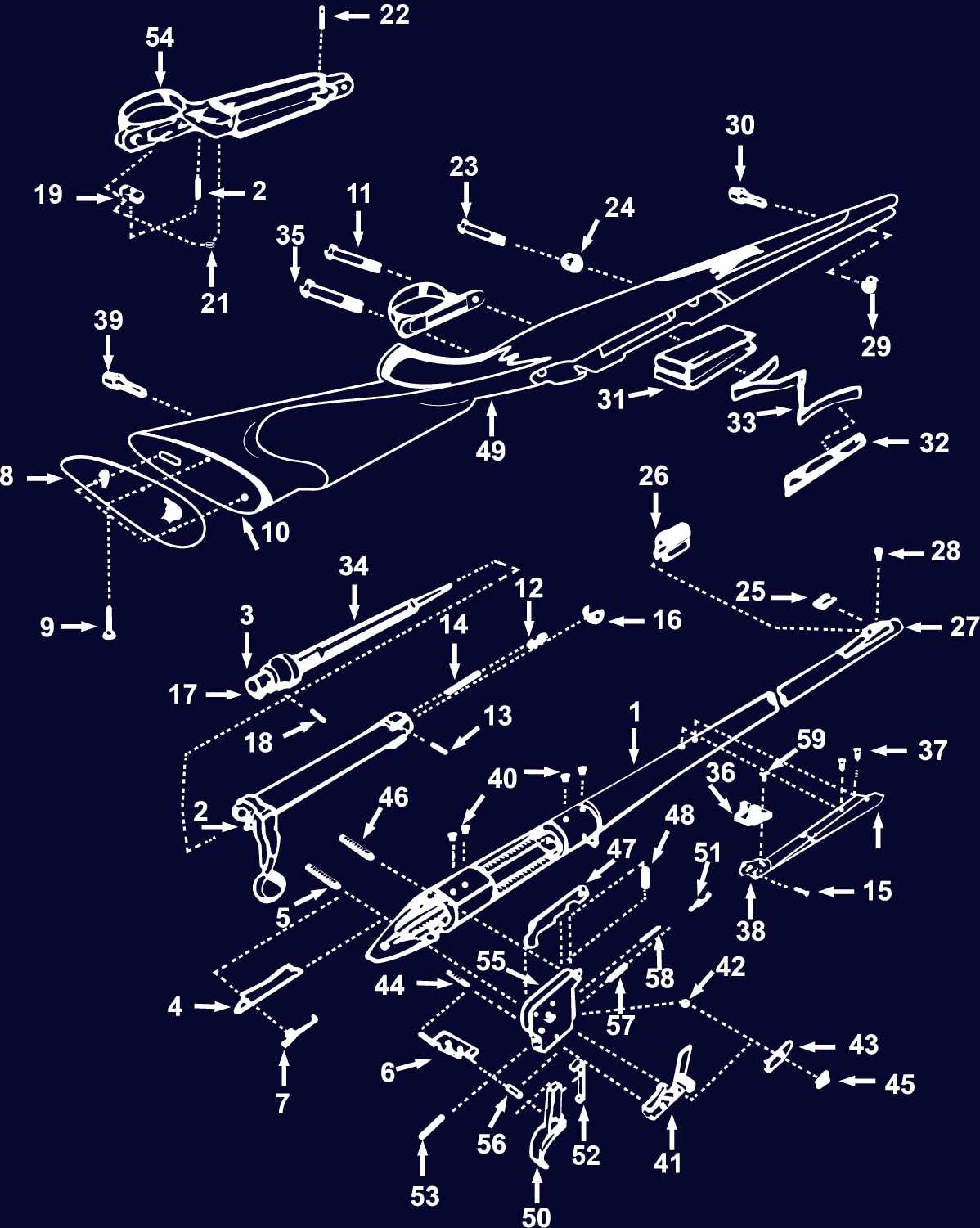 henry rifle parts diagram