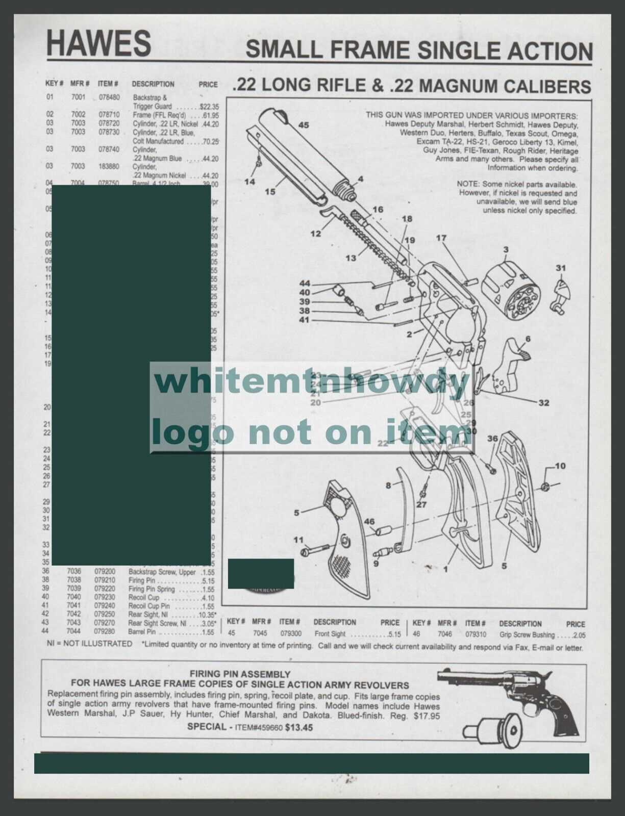 heritage rough rider parts diagram