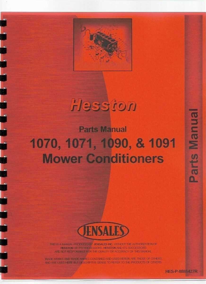 hesston 1091 haybine parts diagram