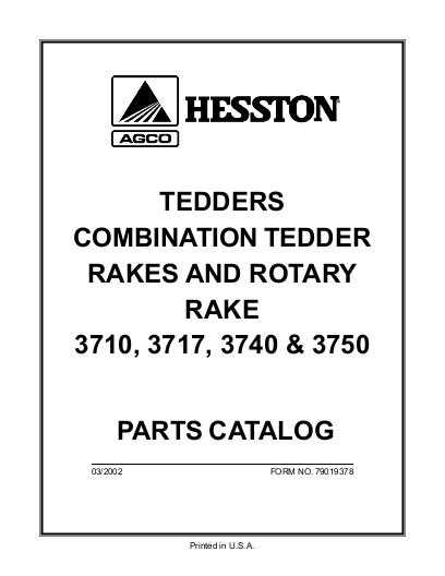 hesston 3717 tedder parts diagram