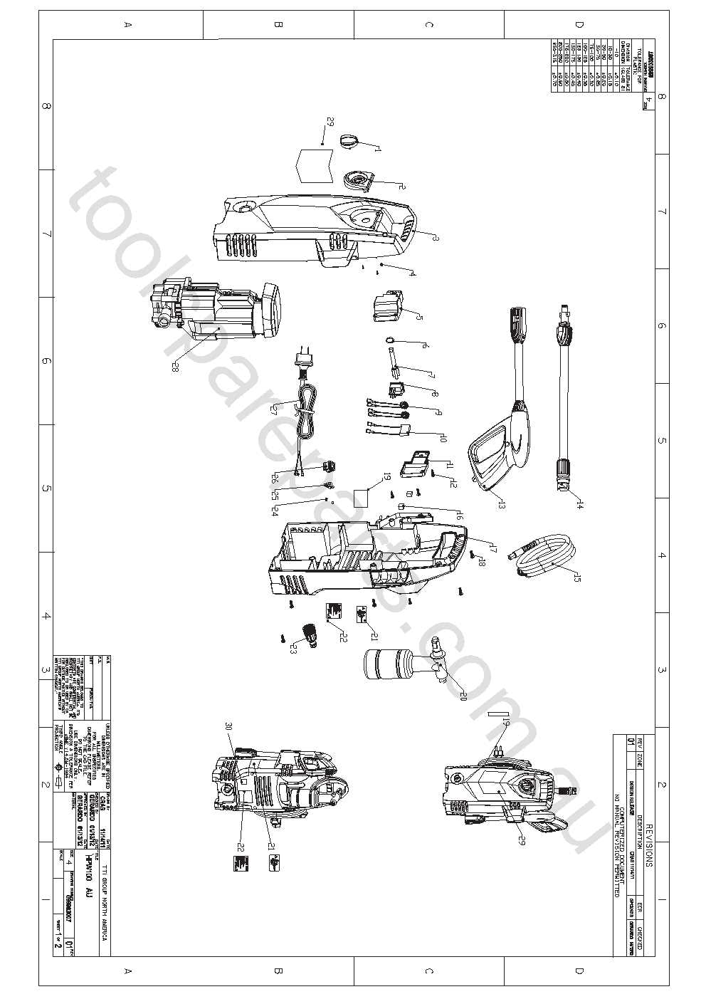 homelite pressure washer parts diagram