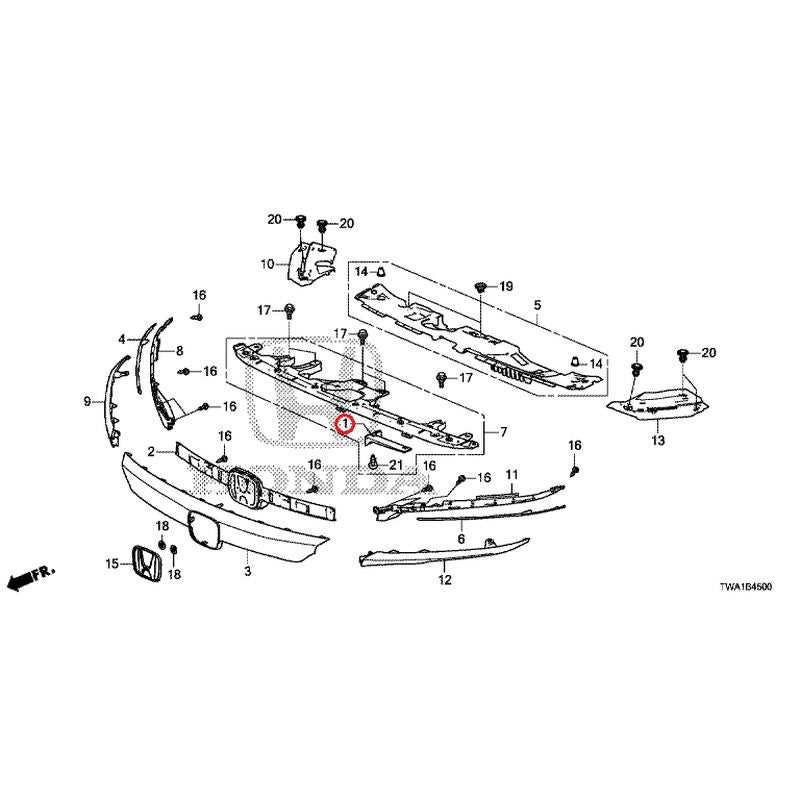 honda accord body parts diagram