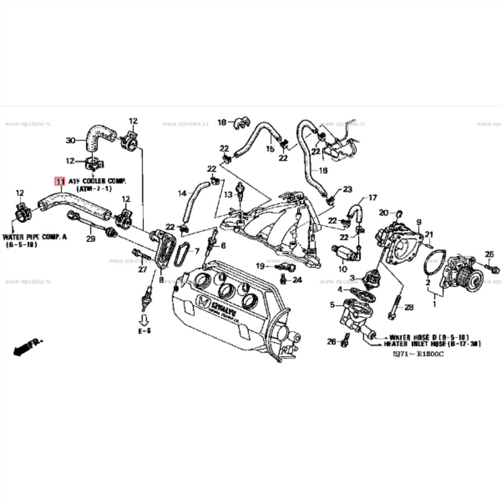 honda accord engine parts diagram