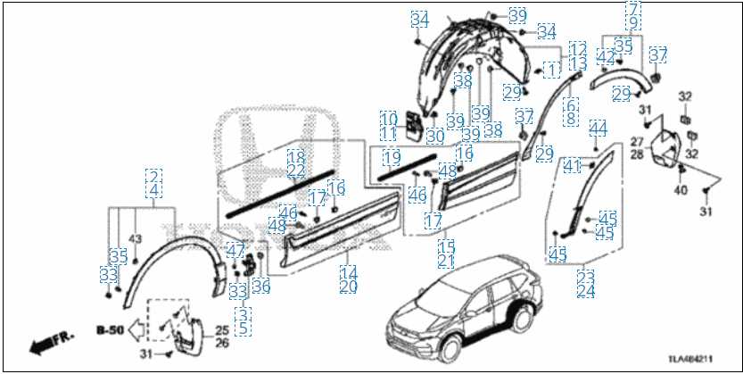 honda cr v parts diagram