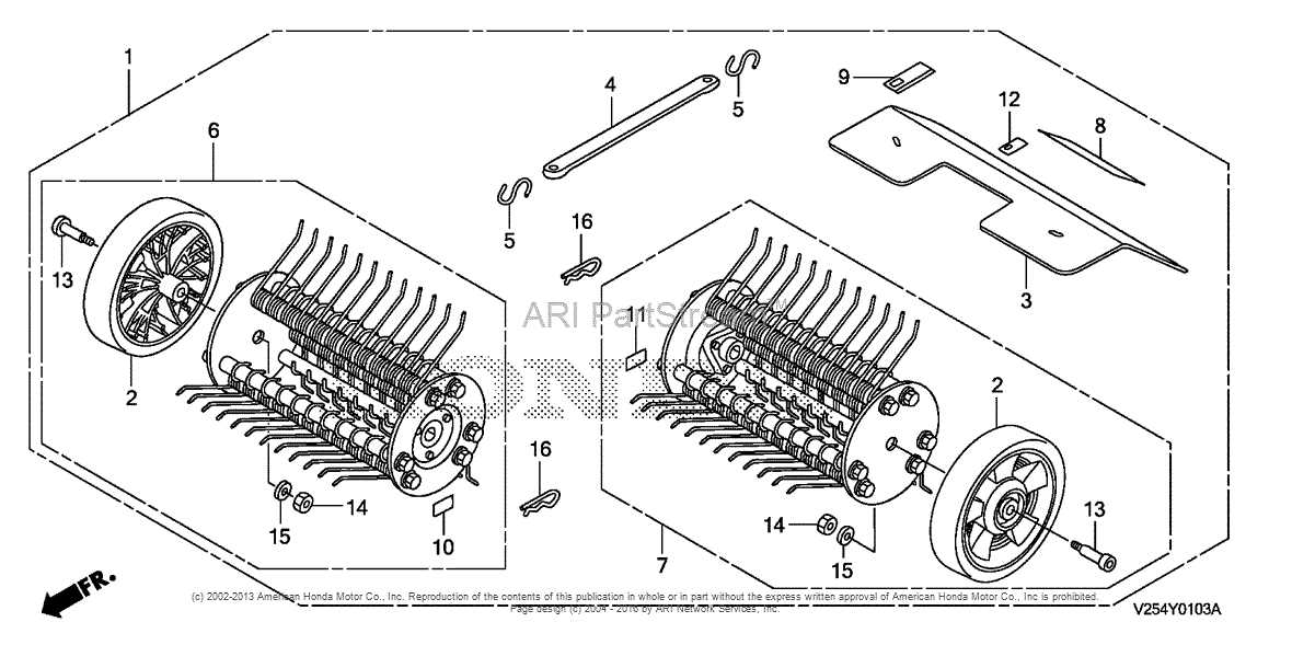 honda fg110 tiller parts diagram