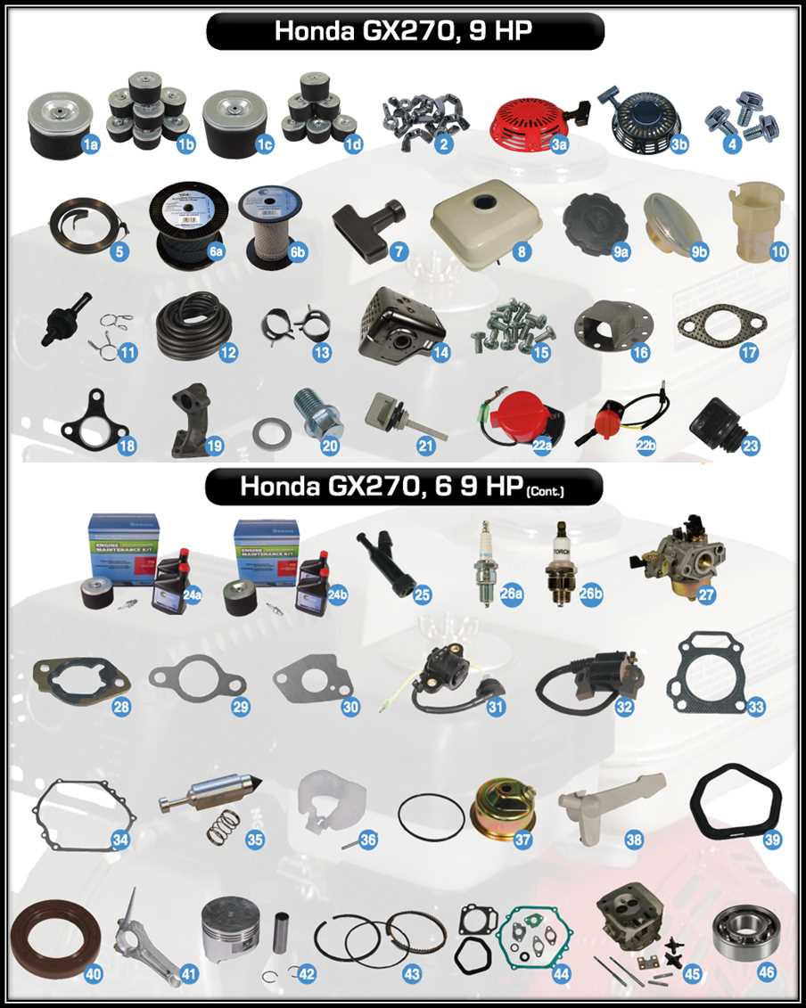 honda gx270 parts diagram