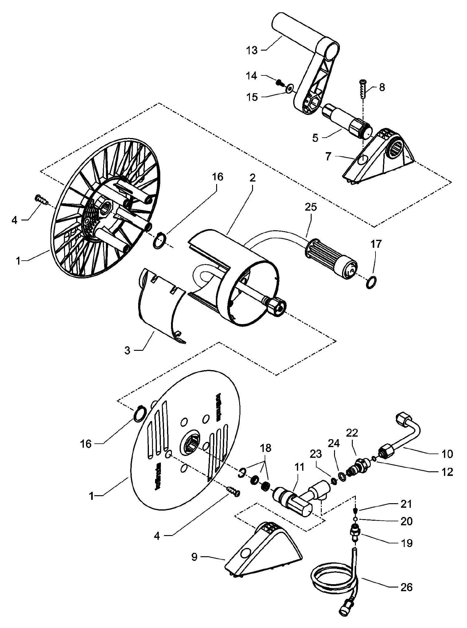 hose reel parts diagram