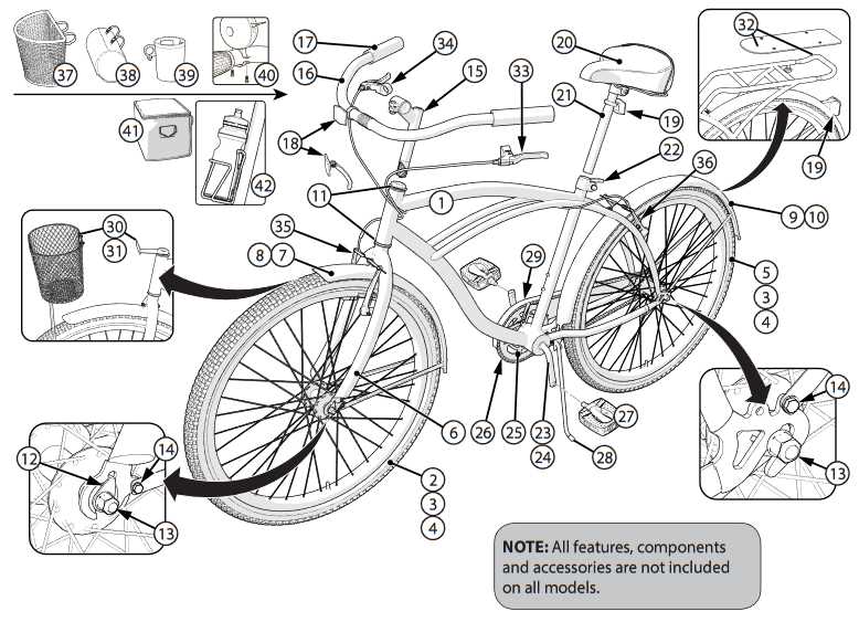 huffy bike parts diagram