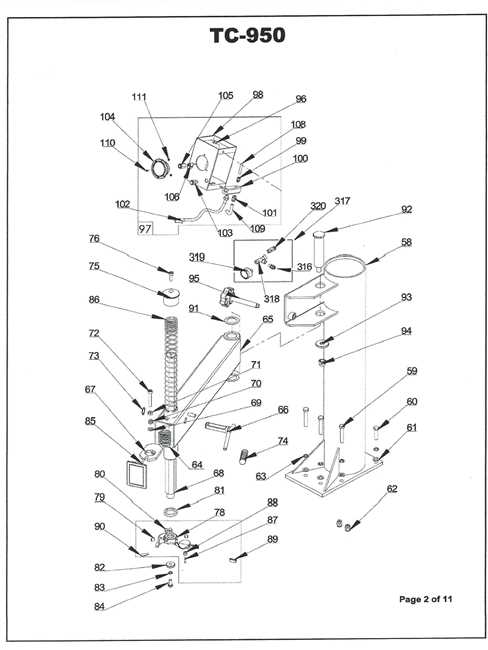 hunter tire machine parts diagram