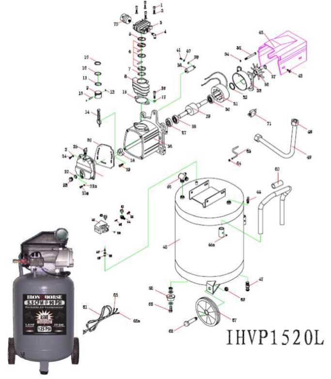 husky compressor parts diagram